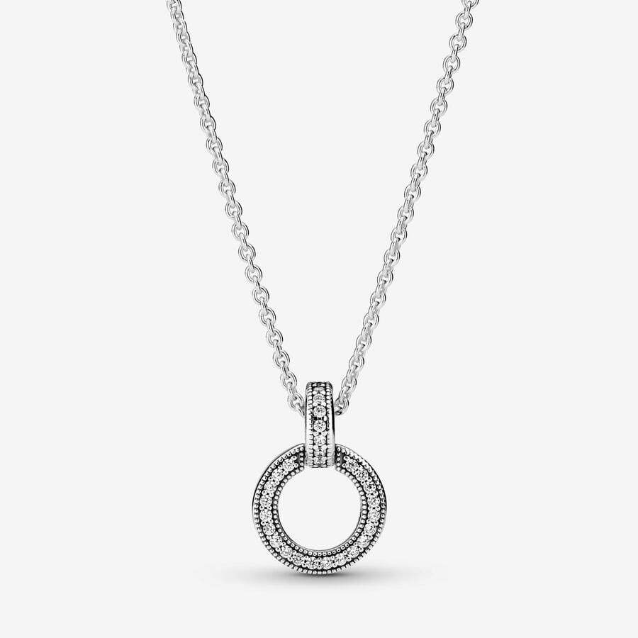 Double Circle Pendant & Necklace image number 0