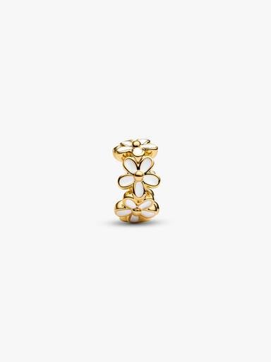 White Daisy Flower Spacer Charm