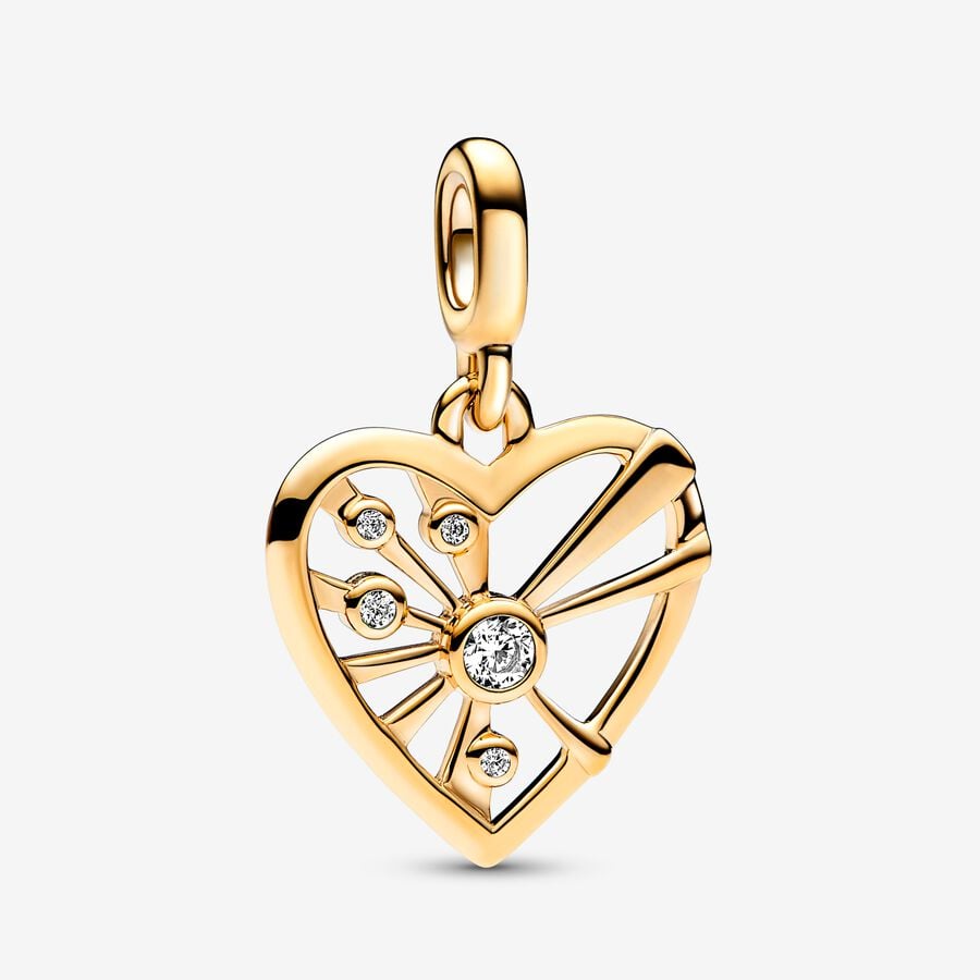 Pandora ME Heart & Rays Medallion Charm image number 0