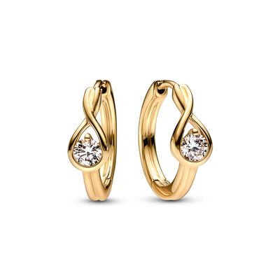 Pandora Infinite Lab-grown Diamond Hoop Earrings 0.50 ct tw 14k Gold