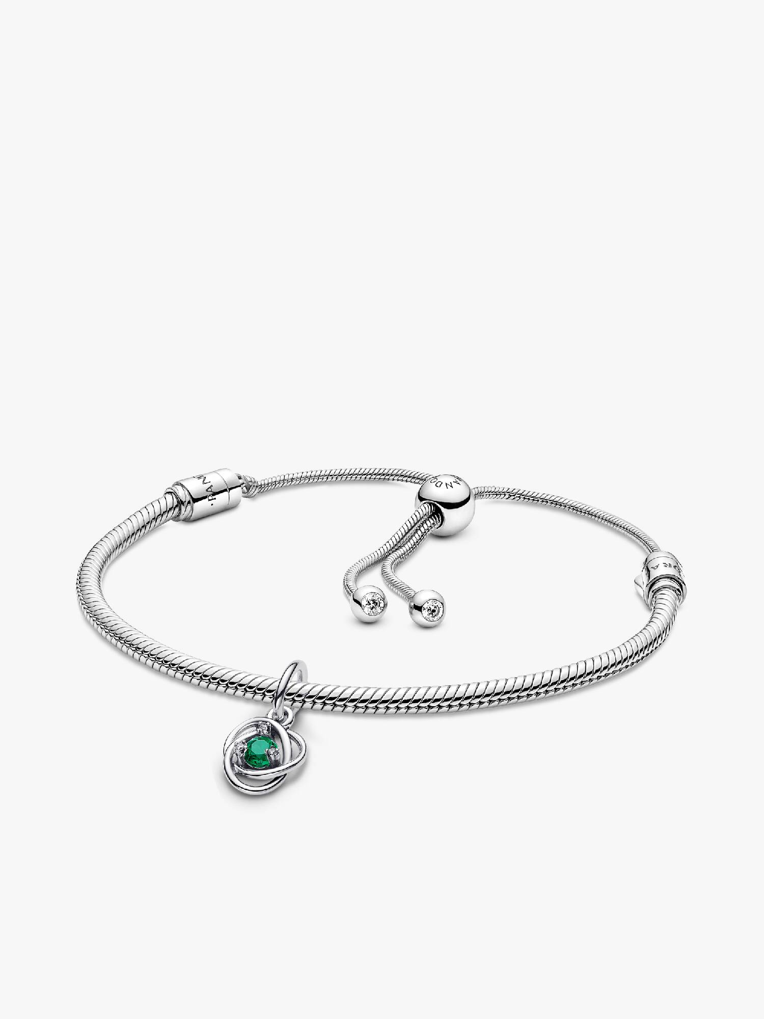 May Eternity Circle Dangle Charm Bracelet Set
