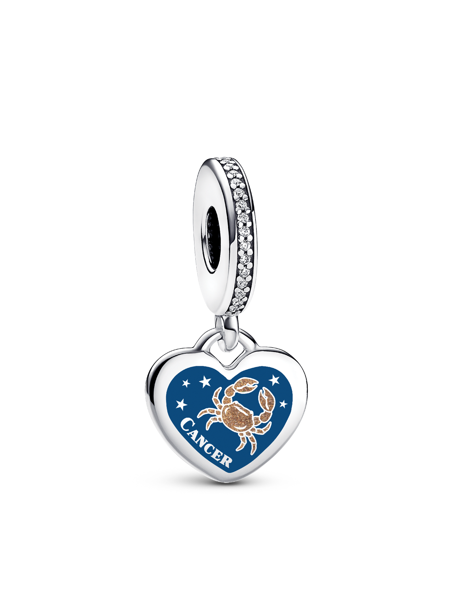 Женский шарм Pandora Cancer Dangle Charm, цвет: Серебро — фото 1