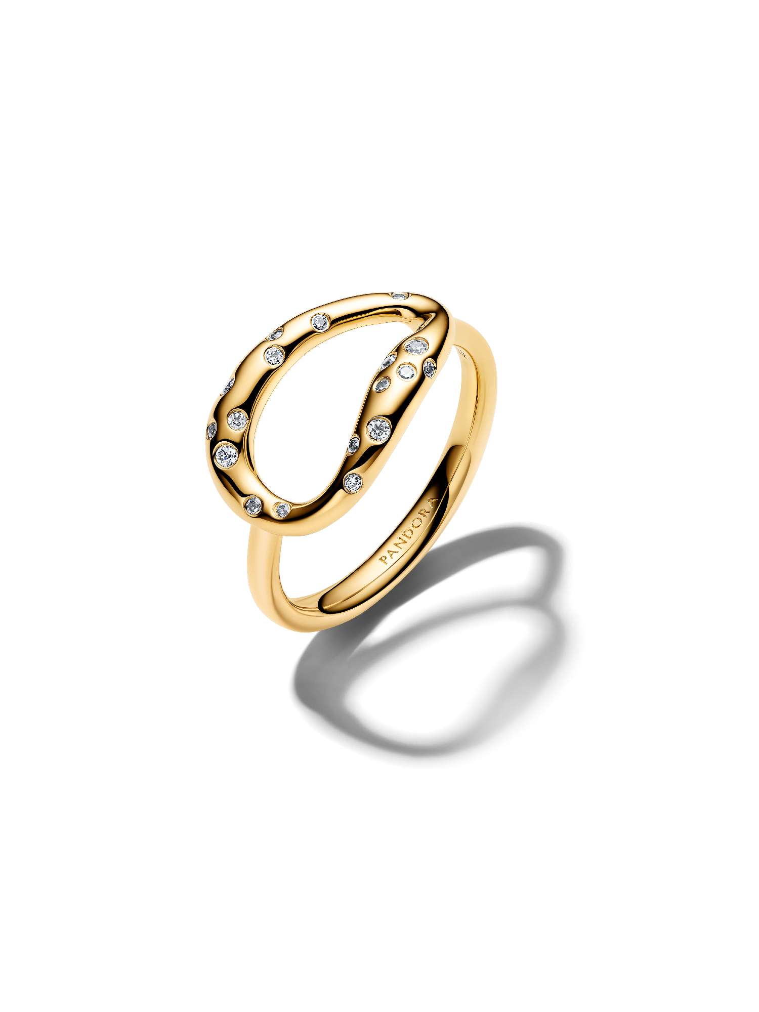 Organically Shaped Stone-Set Statement Ring