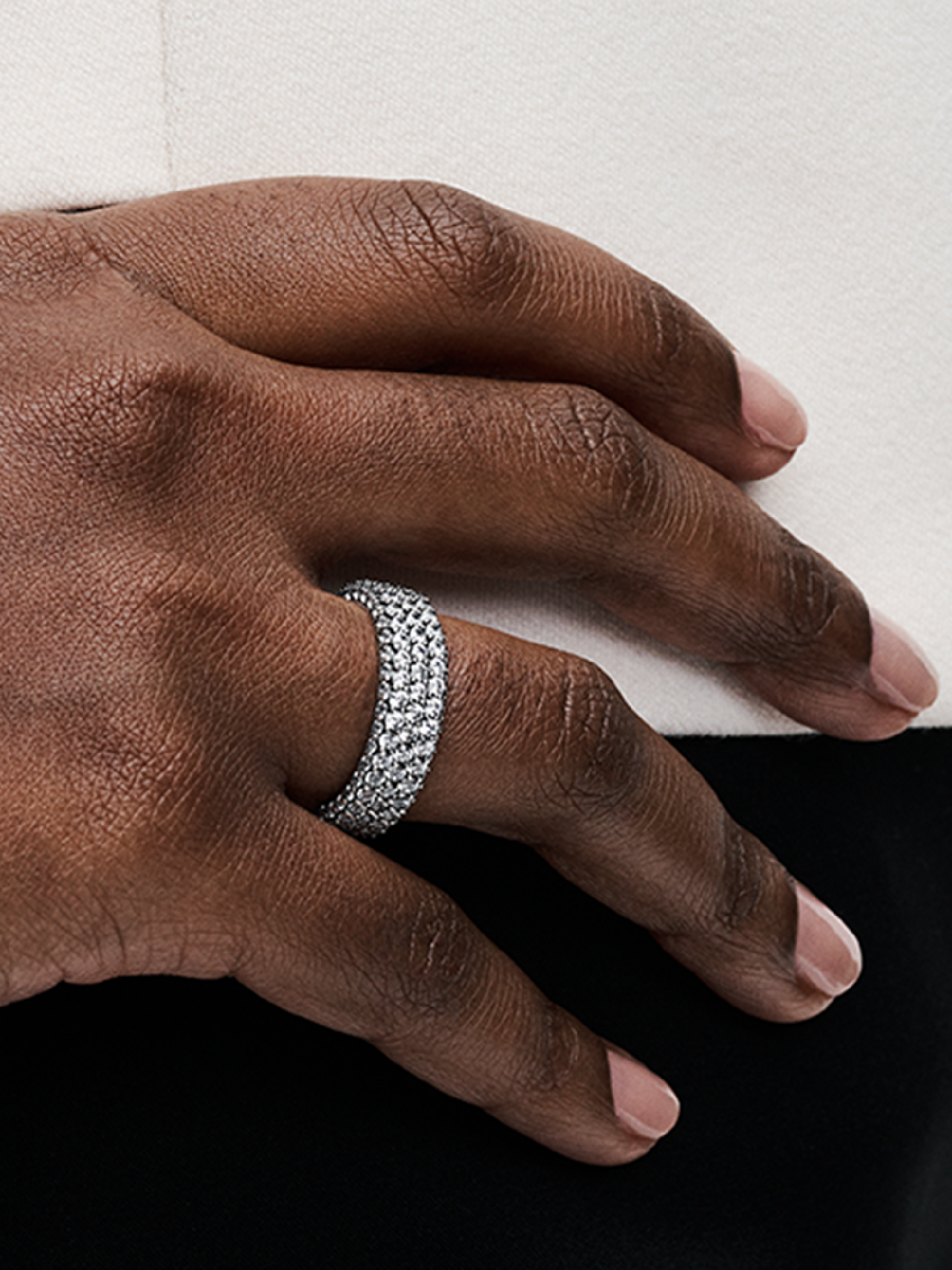 Женское кольцо Pandora Timeless Pavé Triple-row, Sterling silver, цвет: Серебро — фото 3