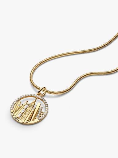 New York Skyline Oversized Dangle Charm