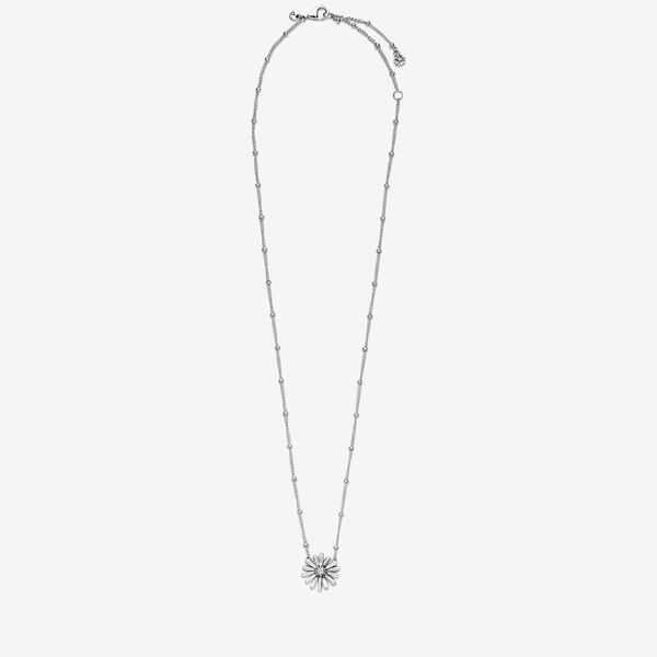 Pavé Daisy Flower Collier Necklace | Pandora US