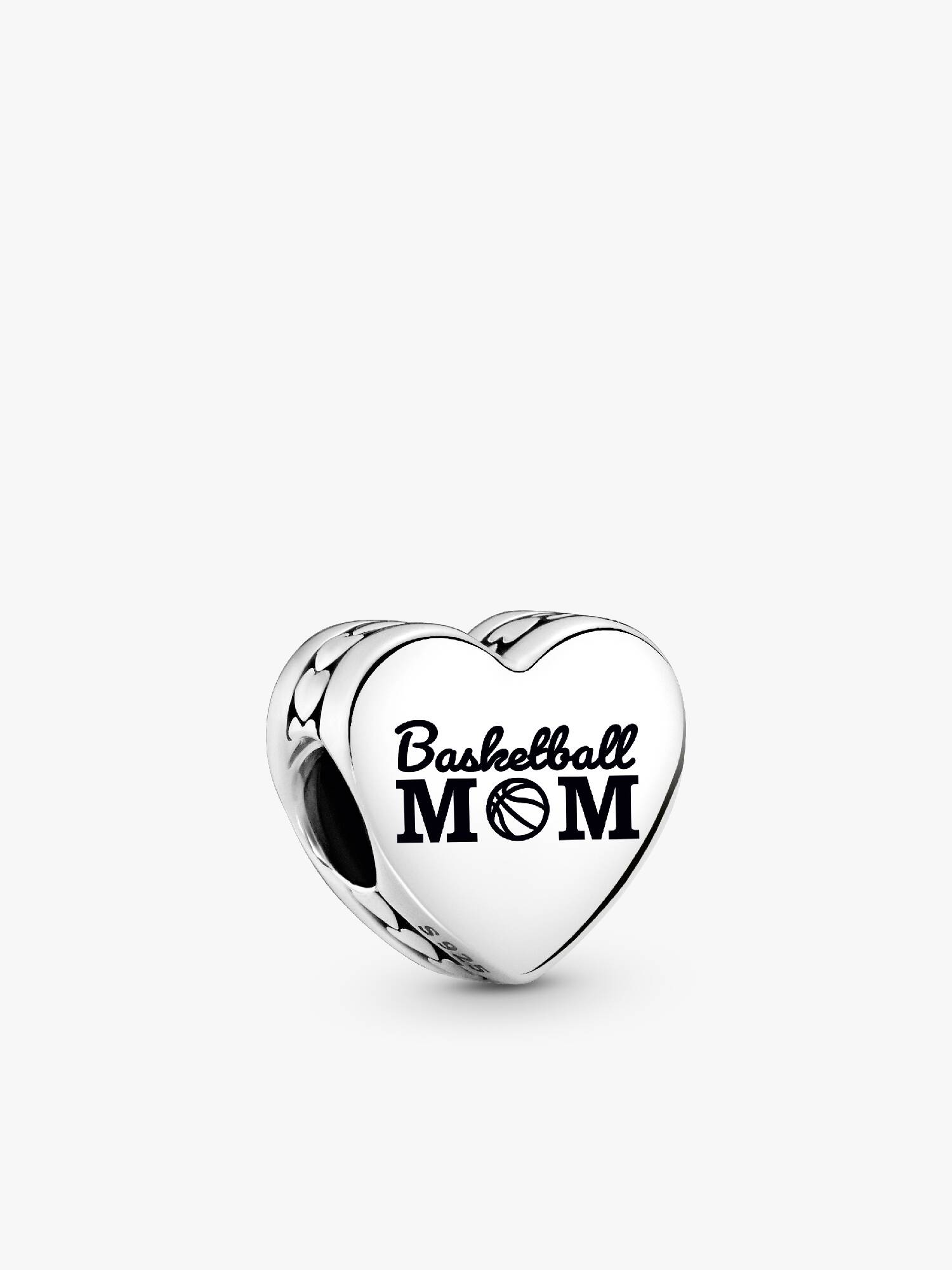 Basketball Mom Heart Charm