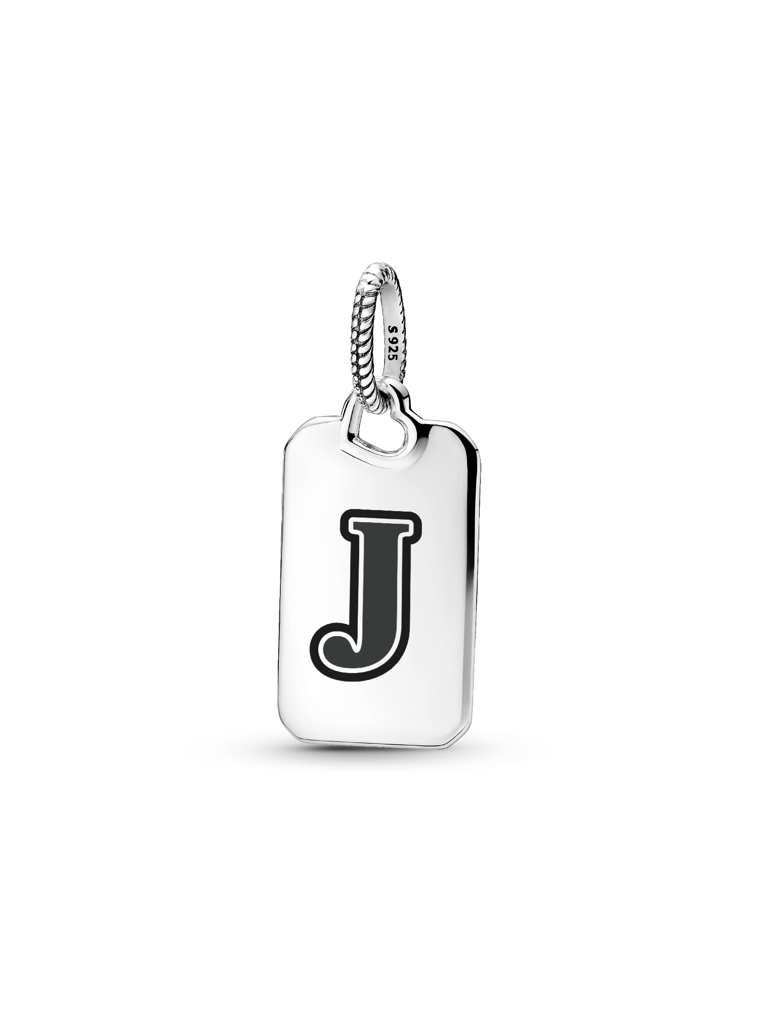 Letter J Rectangle Pendant