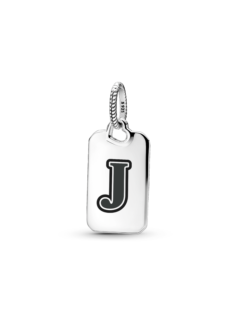 Letter J Rectangle Pendant