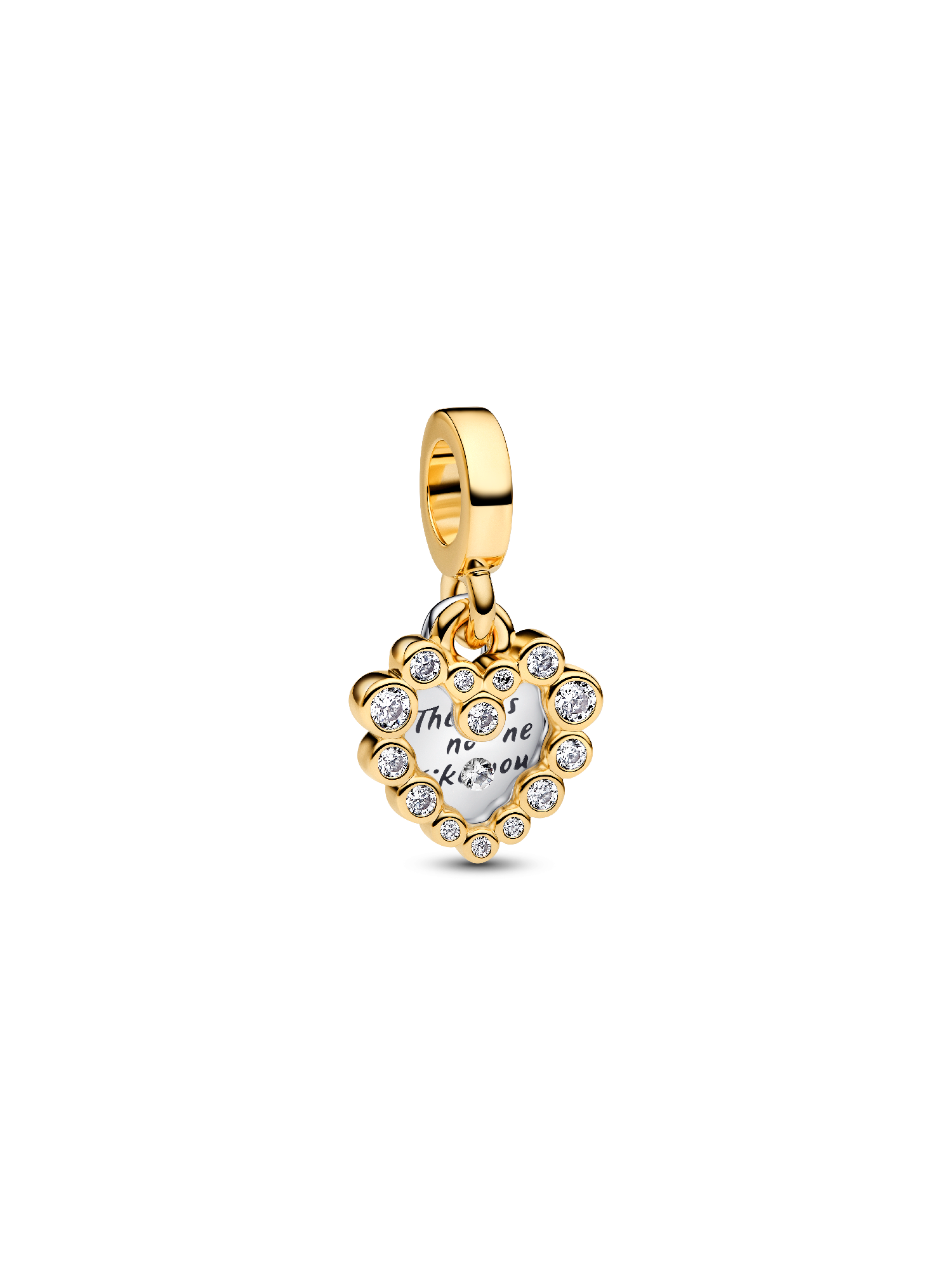 Sparkling Heart Double Dangle Charm