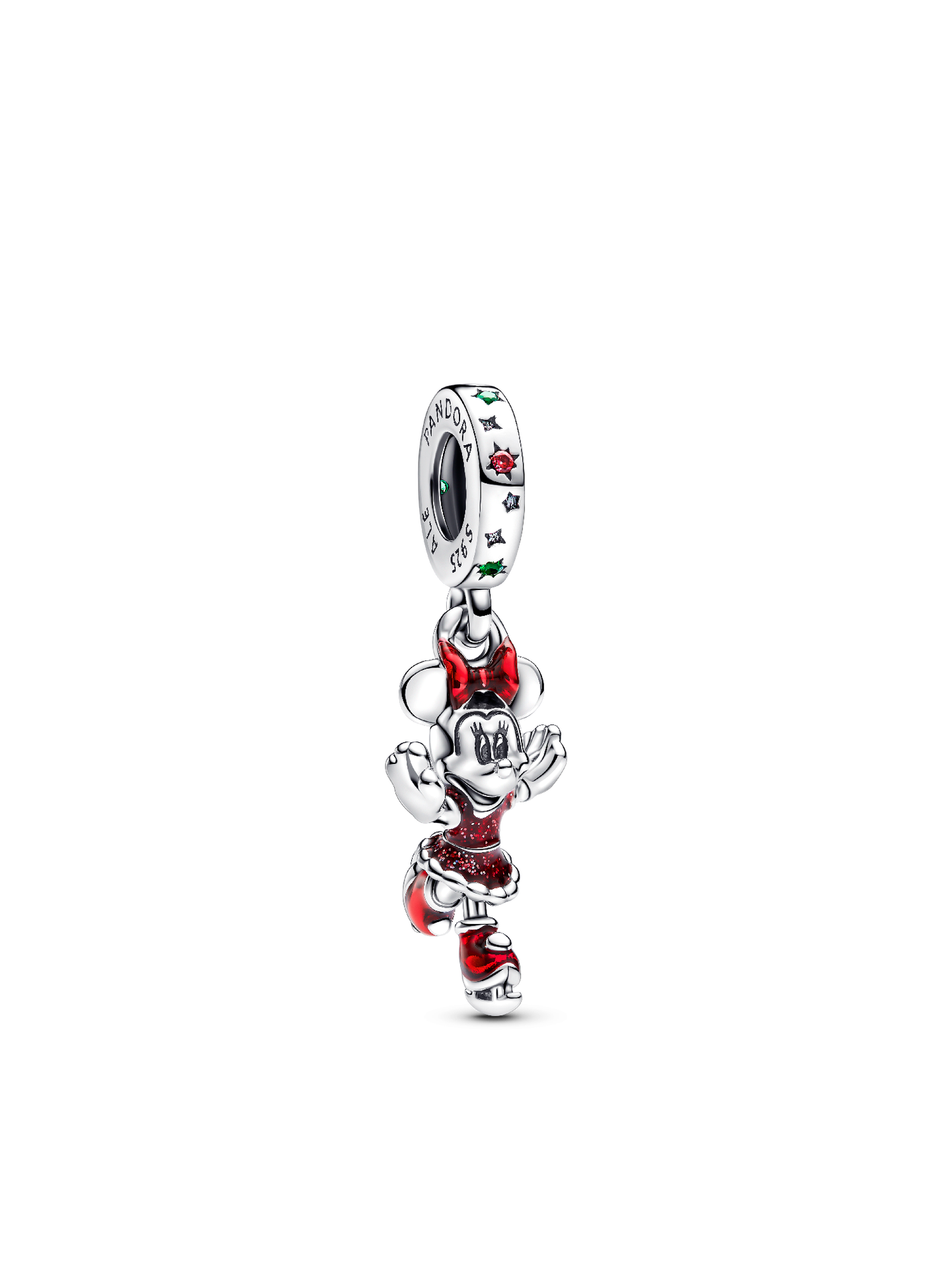 Женский шарм Pandora Minnie Mouse Ice Skating Dangle Charm, цвет: Серебро — фото 1