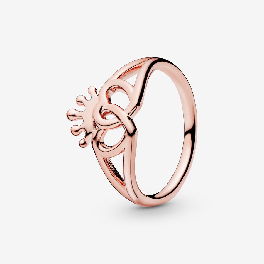  Pandora Sparkling Pink Elevated Heart Ring - Rose Gold Ring for  Women - Layering or Stackable Ring - Gift for Her - 14k Rose Gold-Plated