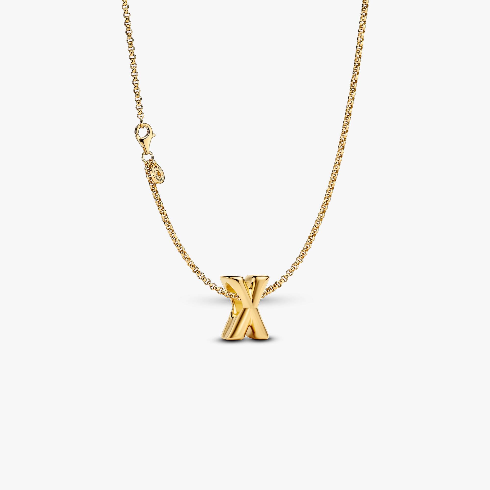 Letter X Charm Necklace