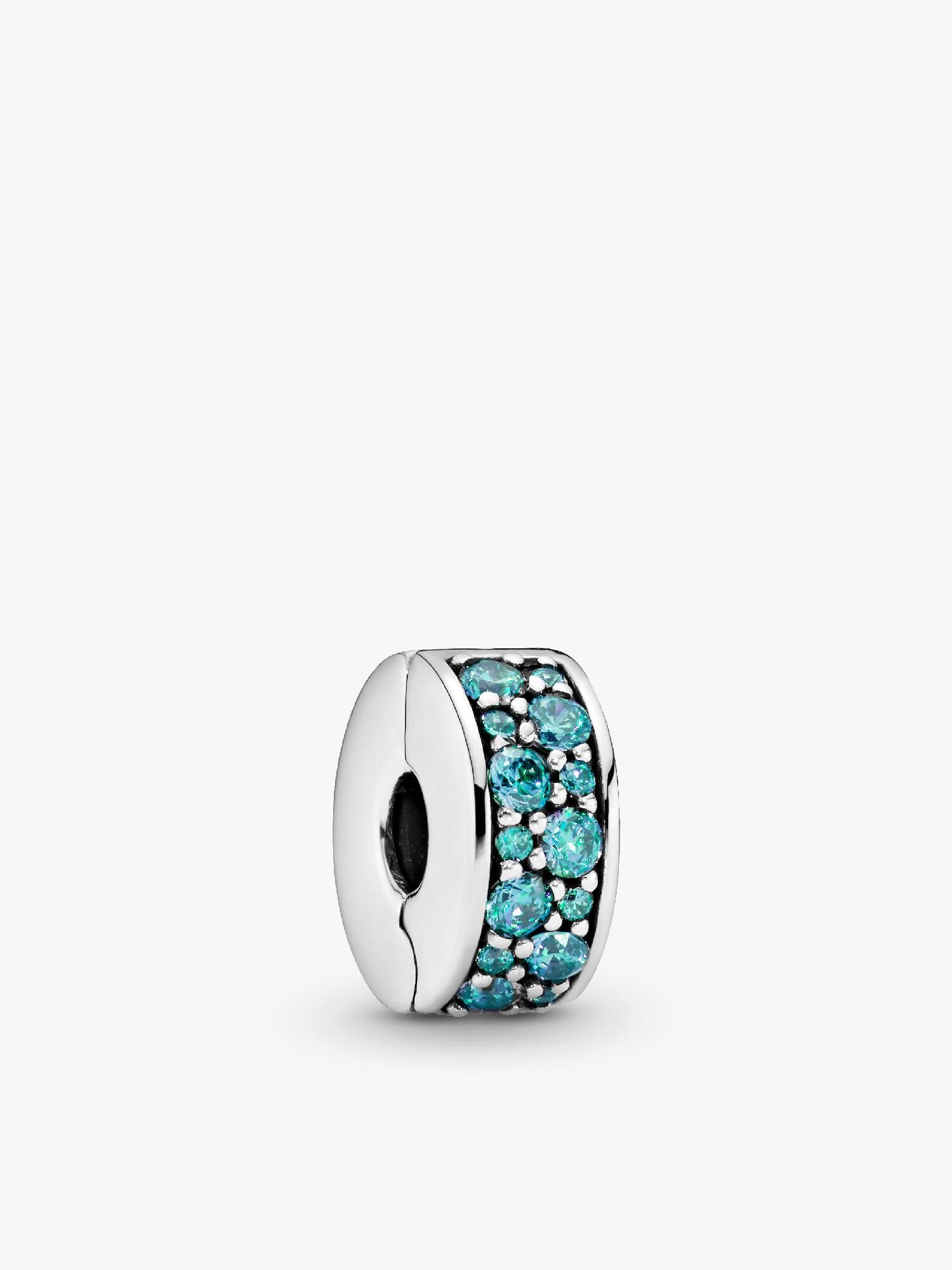 Teal Pavé Clip Charm