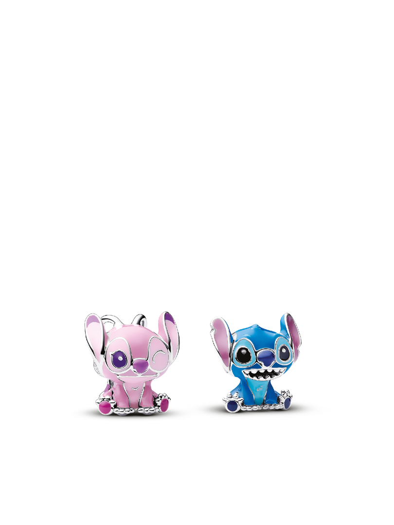 Disney x Pandora Stitch and Angel Charm Duo