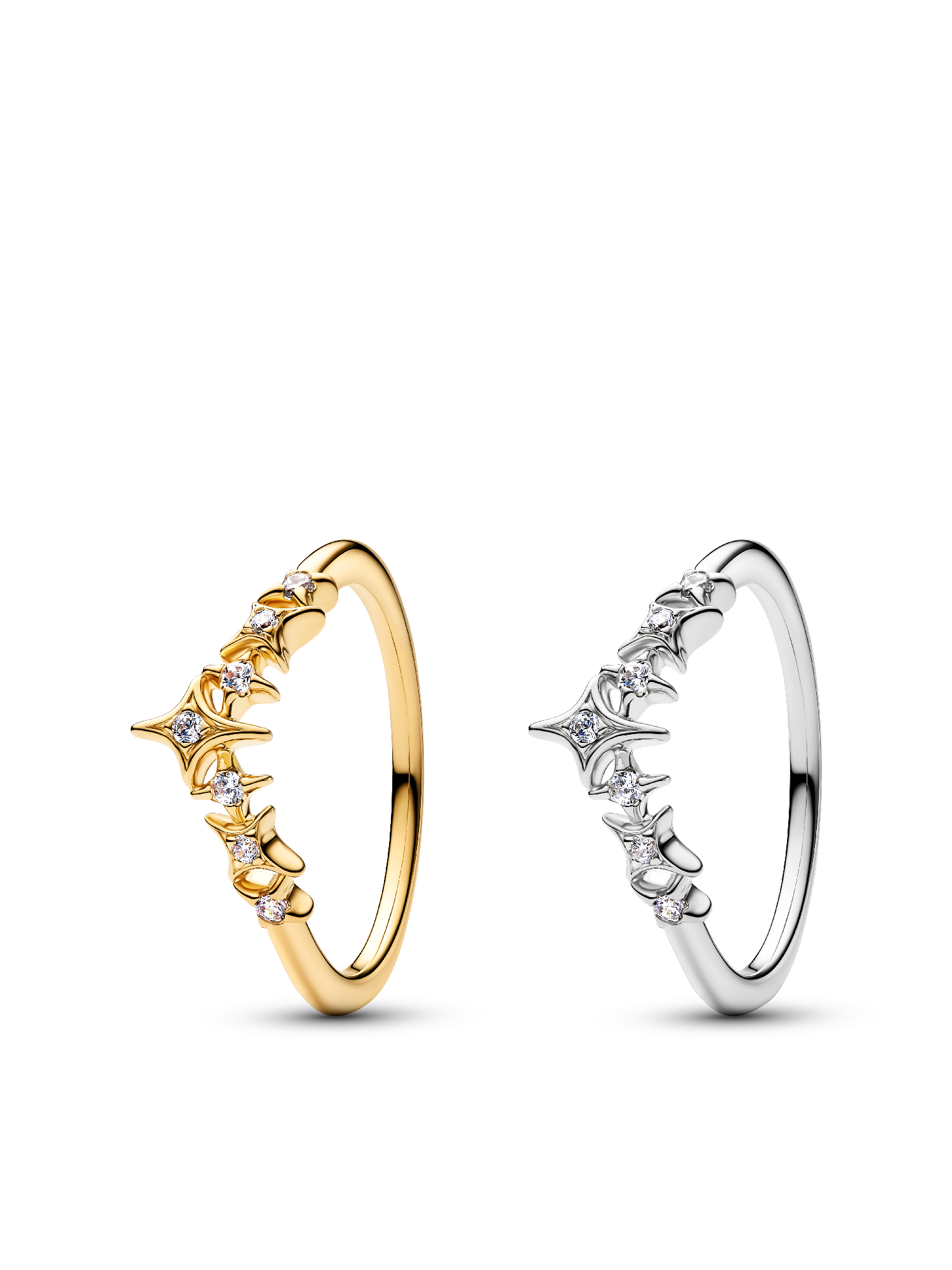 Tiara Two-Tone Friendship Ring Set