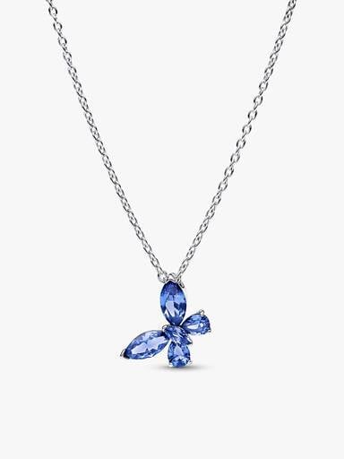 Winter Blue Butterfly Jewelry Set