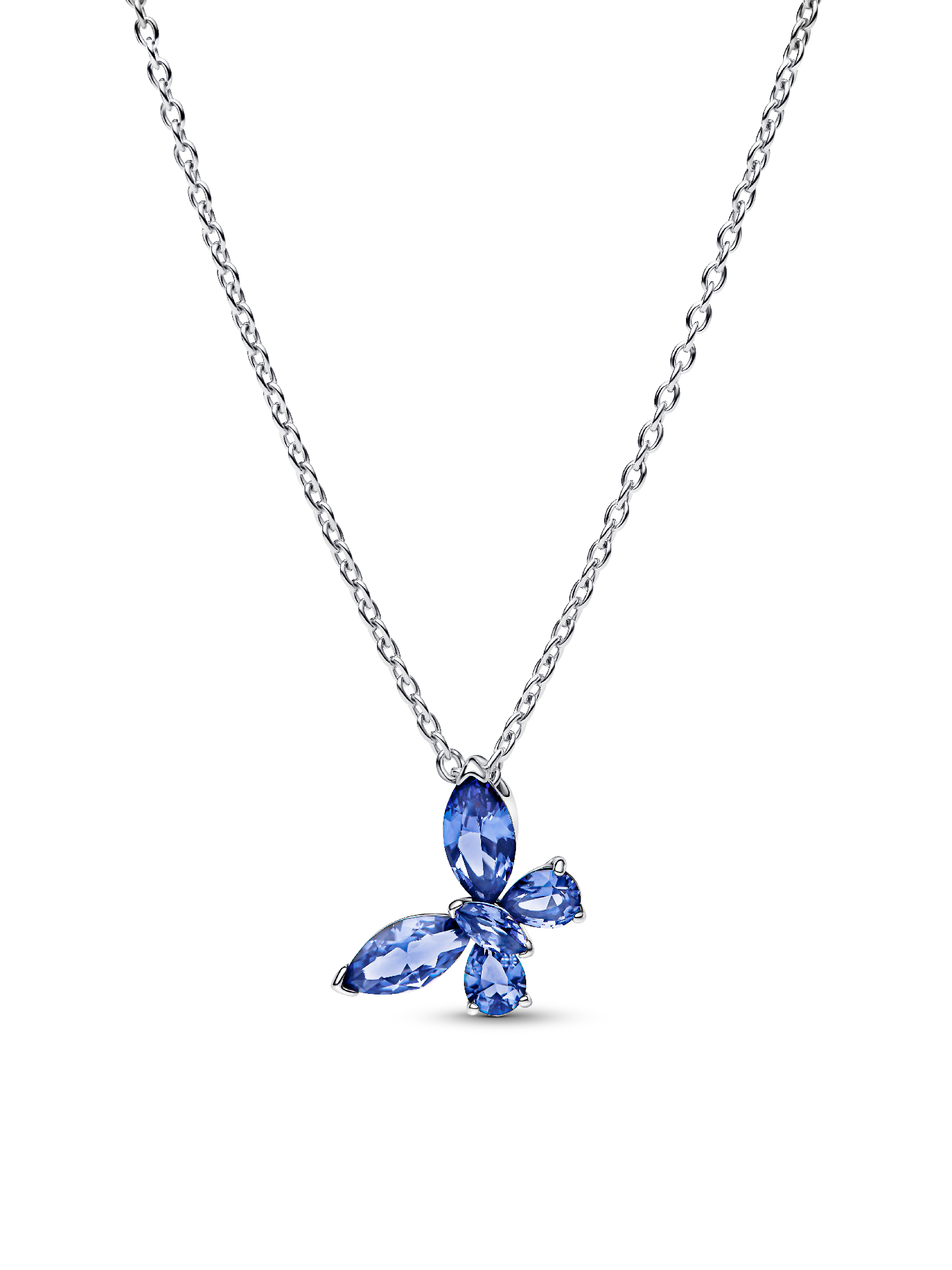 Winter Blue Butterfly Necklace and Earring Set