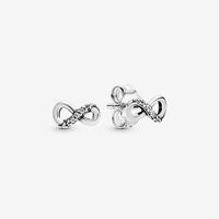 Silver Infinity Perfume Charm Earrings