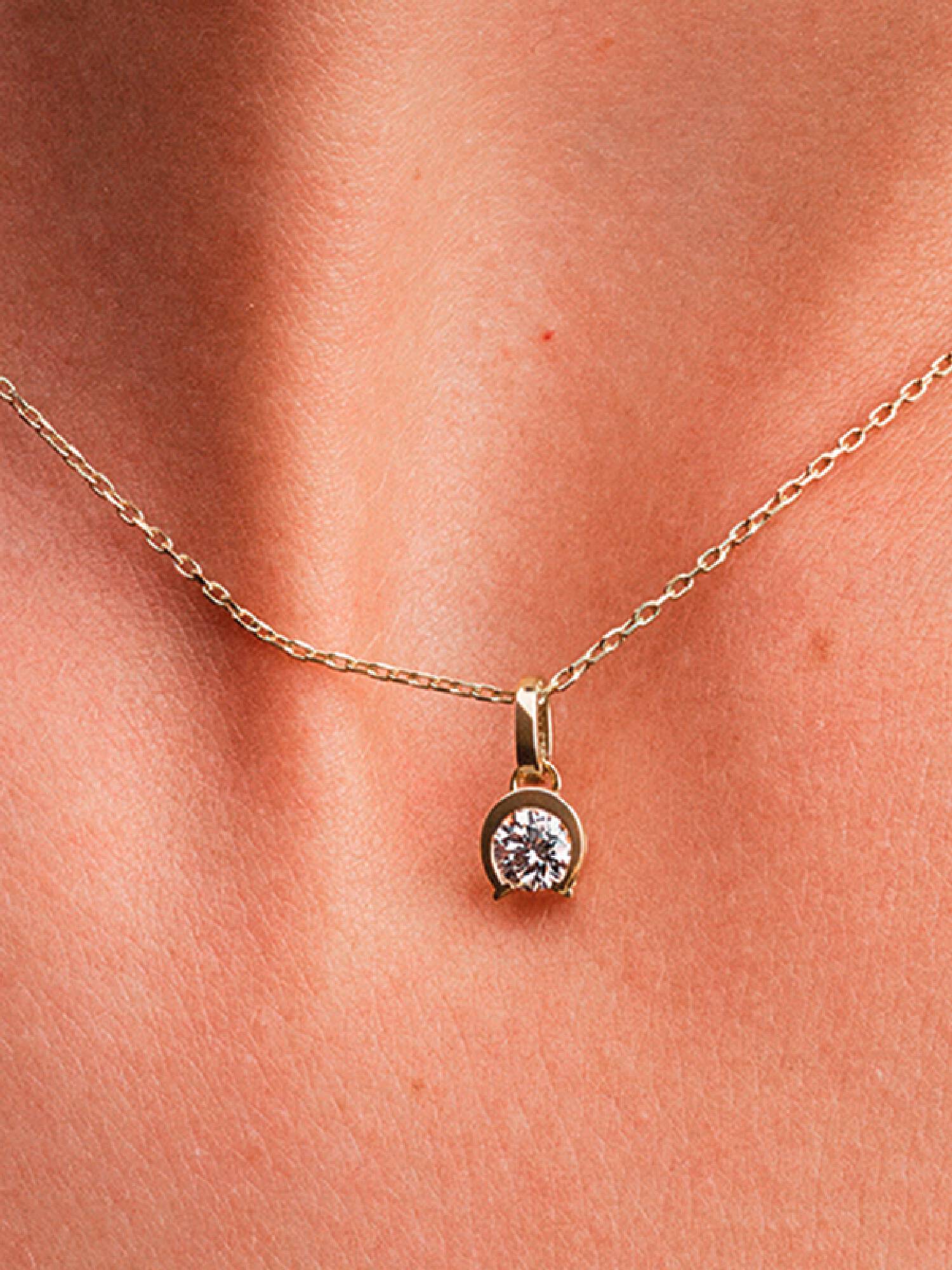 FINAL SALE - Pandora Talisman 14k Gold Lab-grown Diamond Horseshoe Pendant