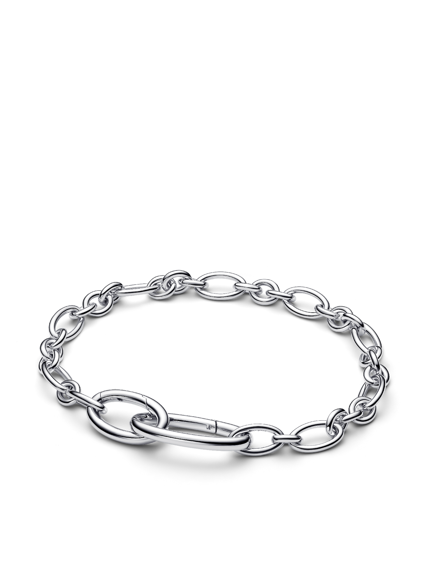 Женский браслет Pandora Openable Oval Link Chain, Sterling silver, цвет: Серебро — фото 1