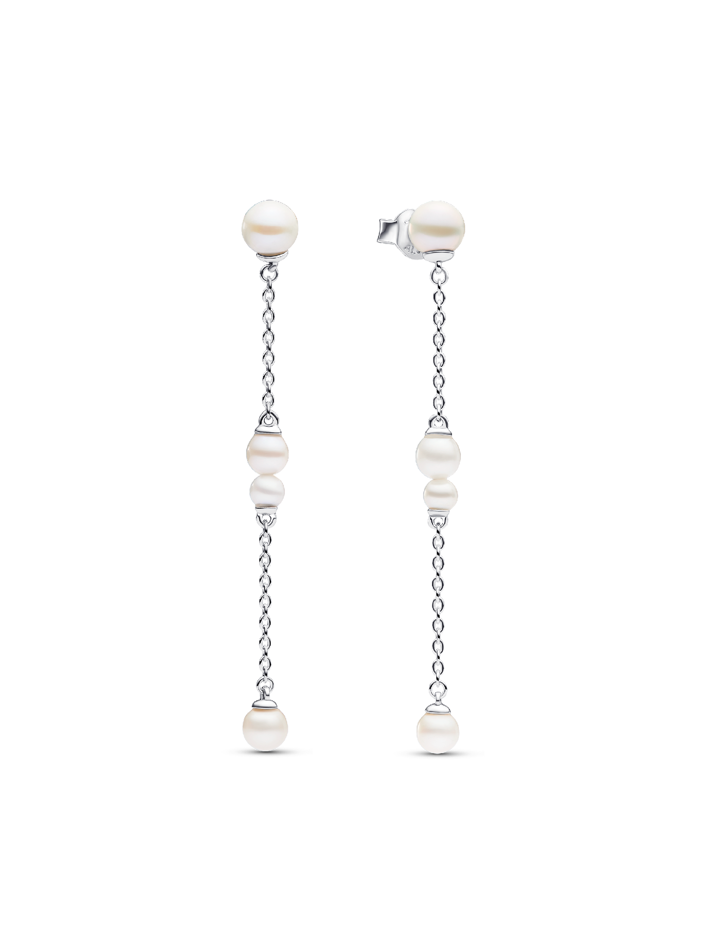 Женские серьги Pandora Treated Freshwater Cultured Pearl Drop, цвет: Серебро — фото 1
