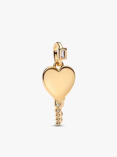 Engravable Heart Key Pendant Necklace