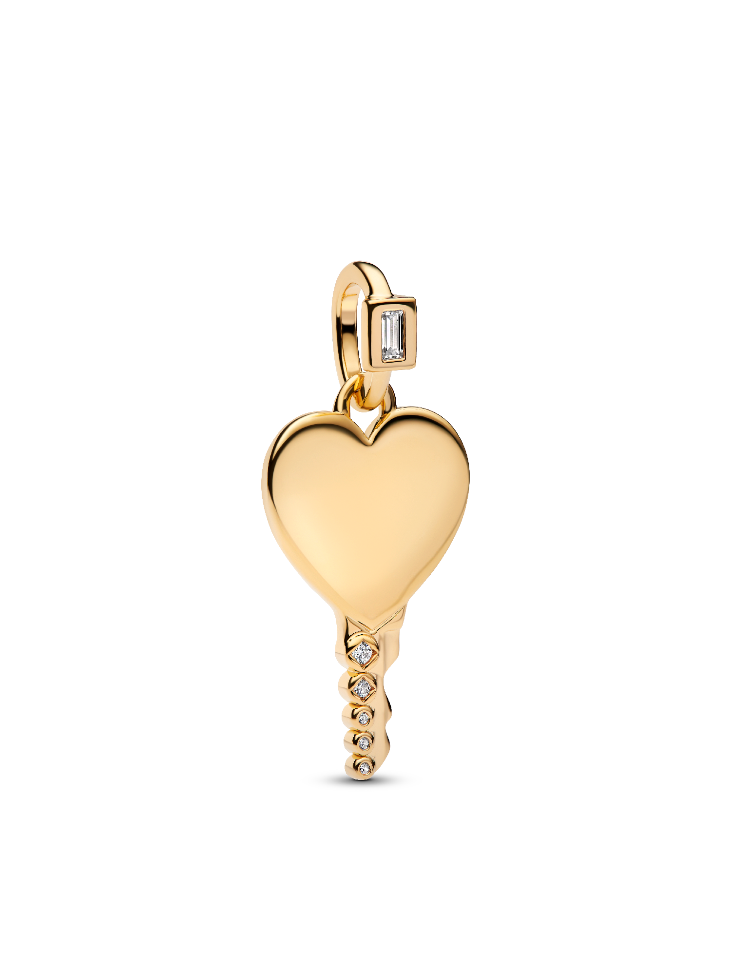 Engravable Heart Key Pendant Necklace