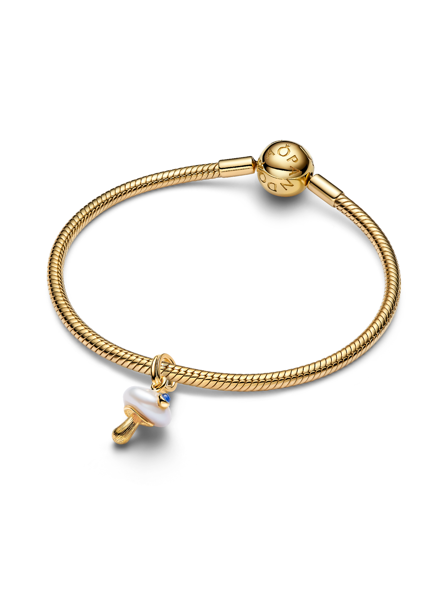 Treated Freshwater Cultured Baroque Pearl Mushroom Dangle Charm