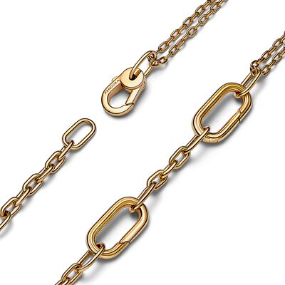 Pandora Me Two-Tone Heart Link Chain Bracelet