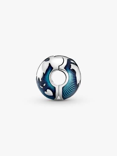 Blue Globe Clip Charm