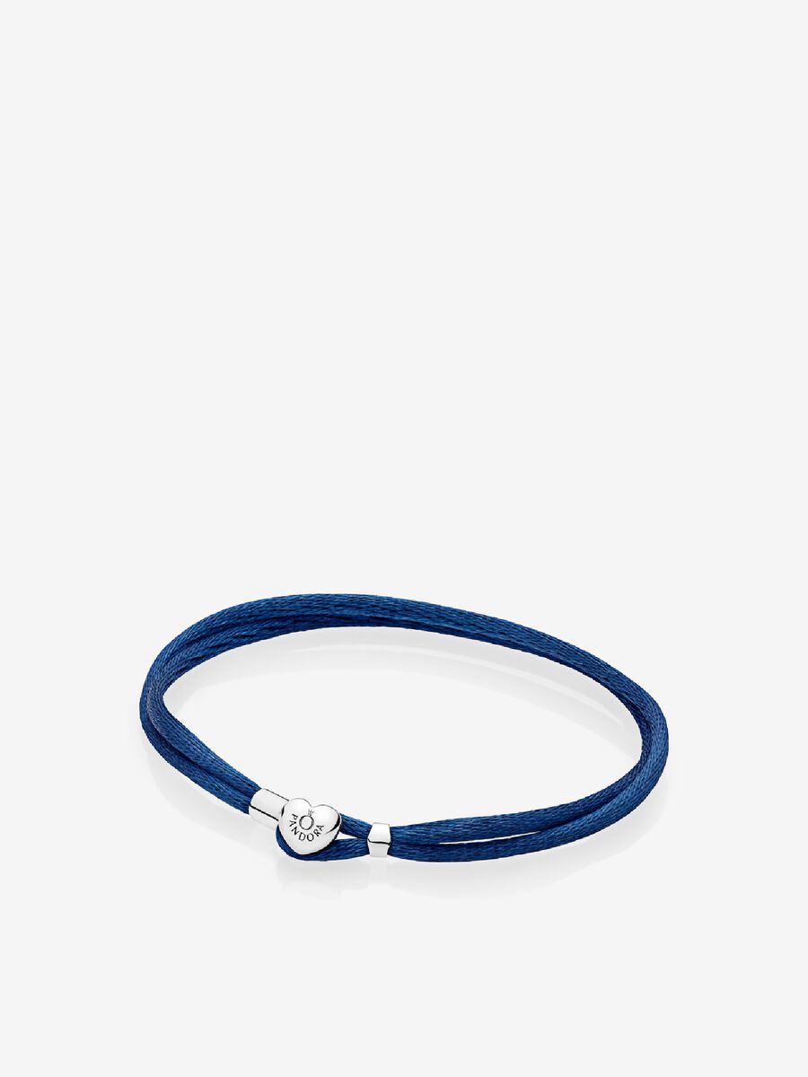Fabric Cord Bracelet, Dark Blue