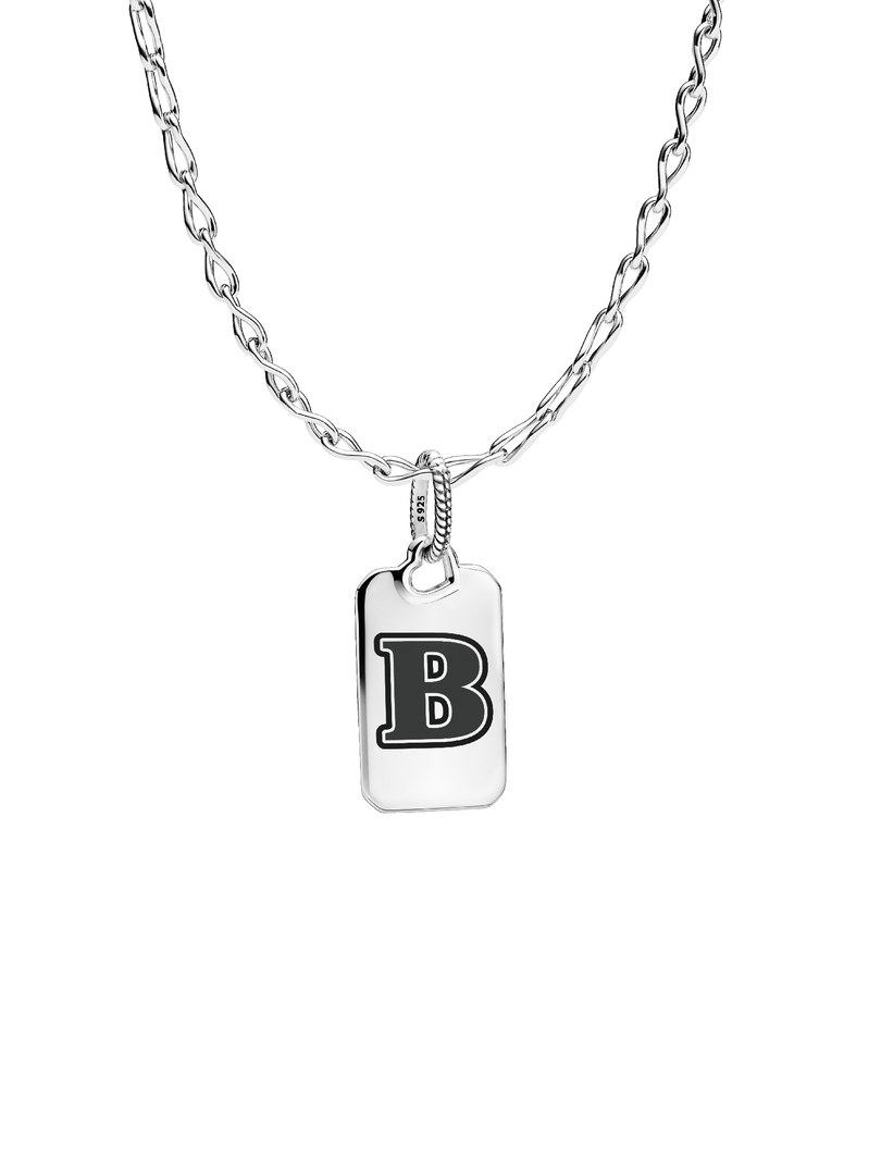 Letter B Rectangle Pendant