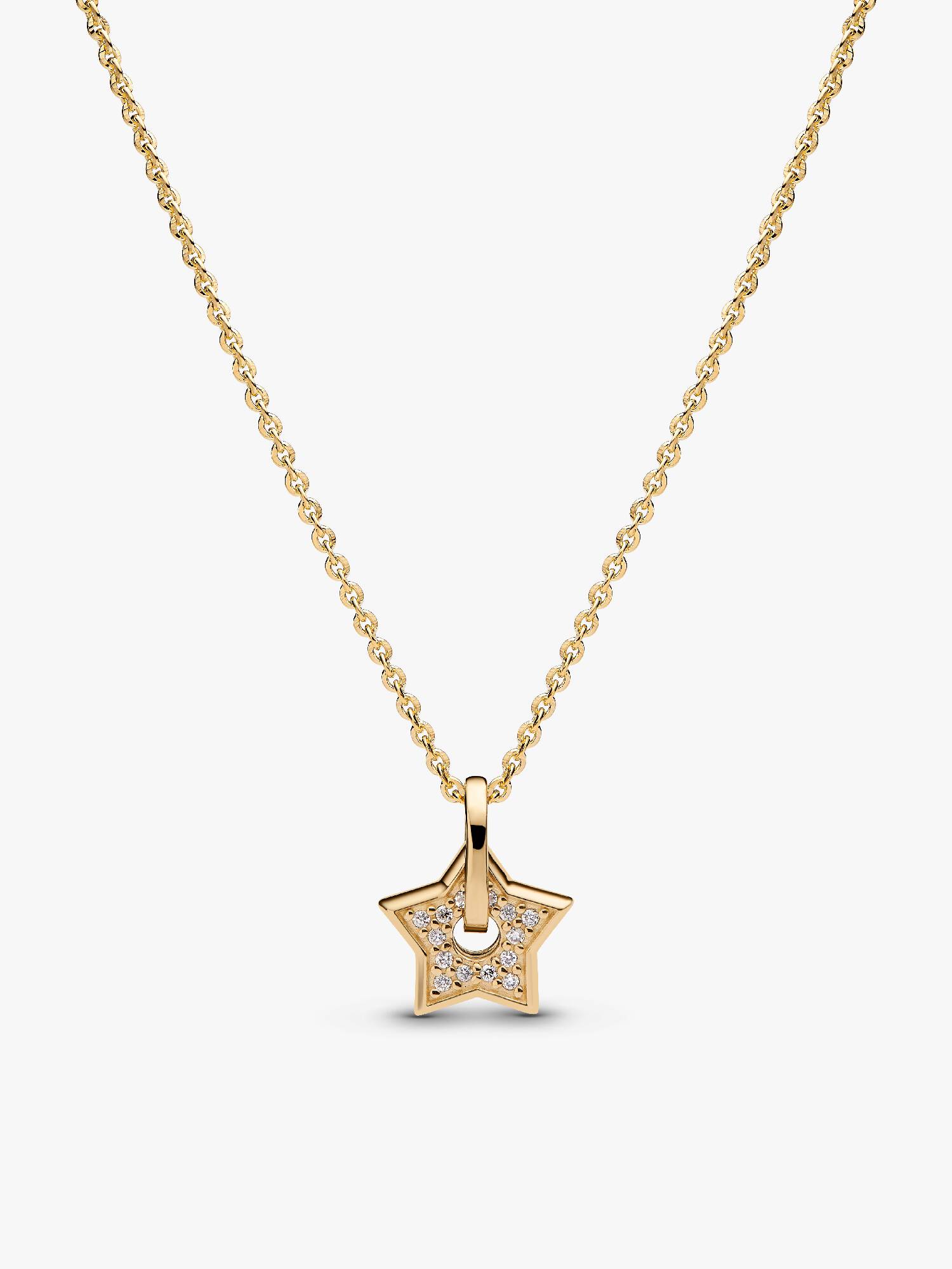 Pandora Talisman 14k Gold Lab-grown Diamond Pavé Star Pendant Necklace