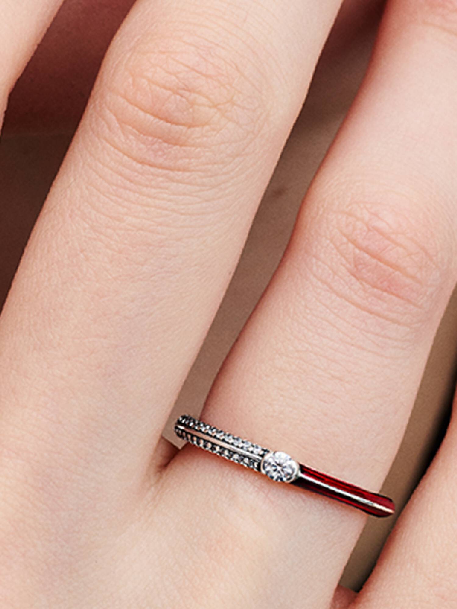 FINAL SALE - Pandora ME Pavé & Red Dual Ring
