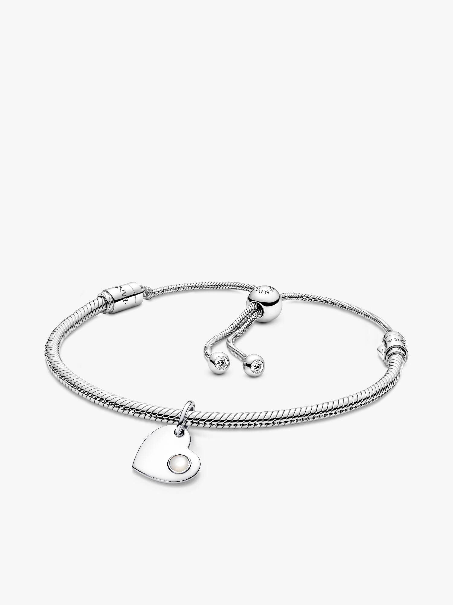 June  Engravable Dangle Charm Bracelet Set