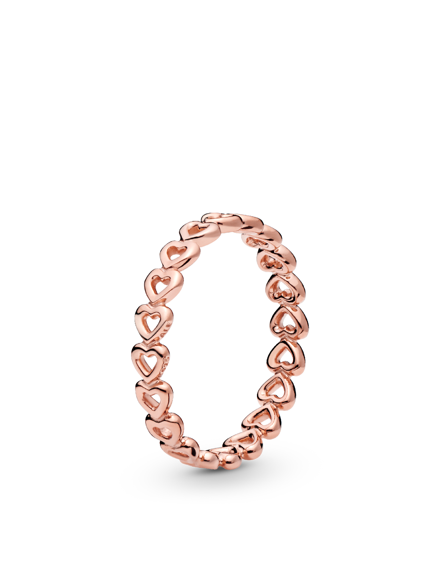 Женское кольцо Pandora Band of Hearts, Rose gold plated, цвет: Покрытие розовым золотом — фото 1