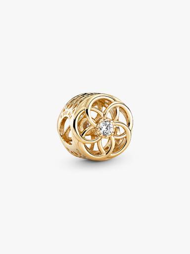 FINAL SALE - Openwork Flower Swirls Charm