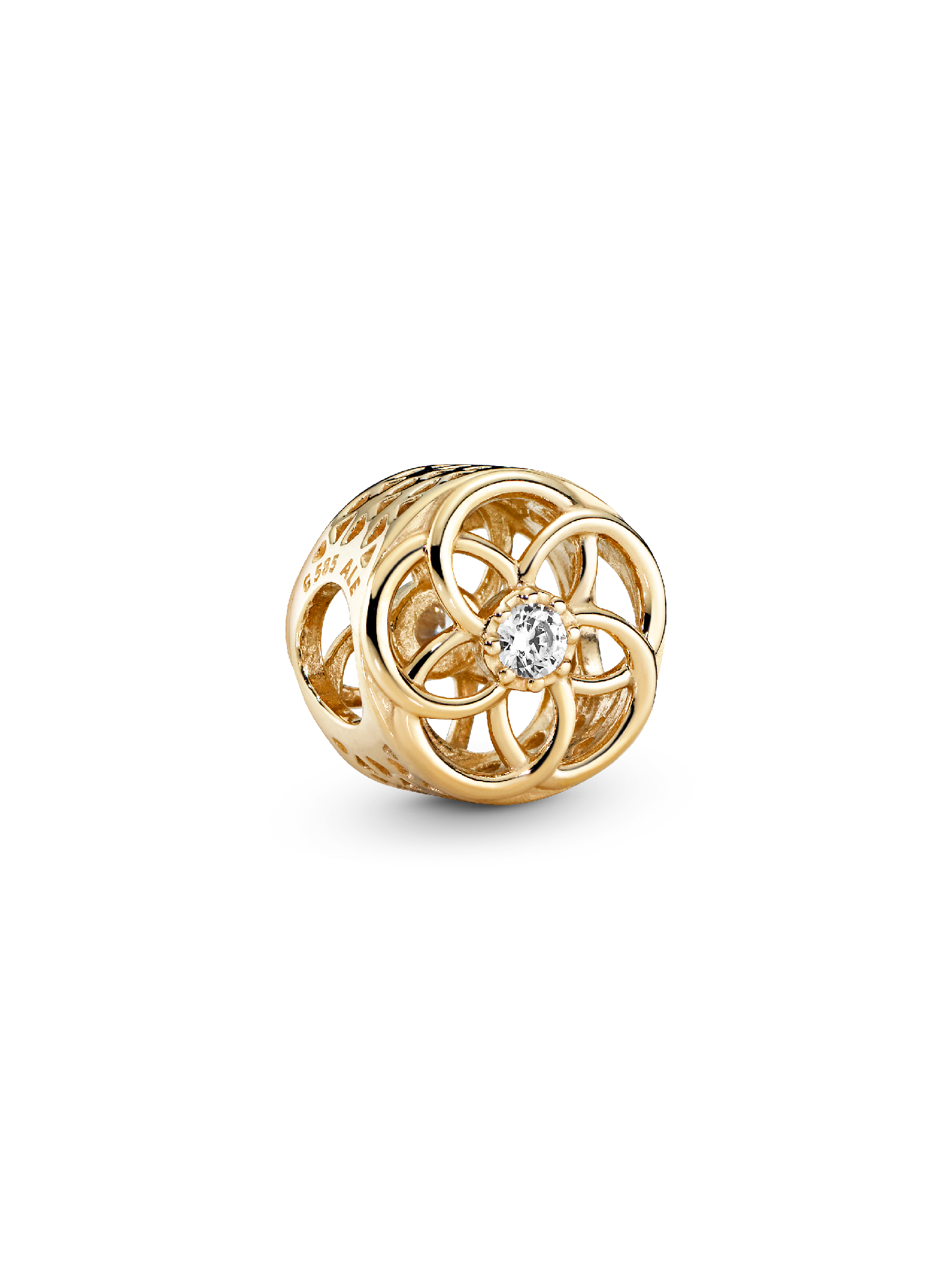FINAL SALE - Openwork Flower Swirls Charm | Pendant | Gold