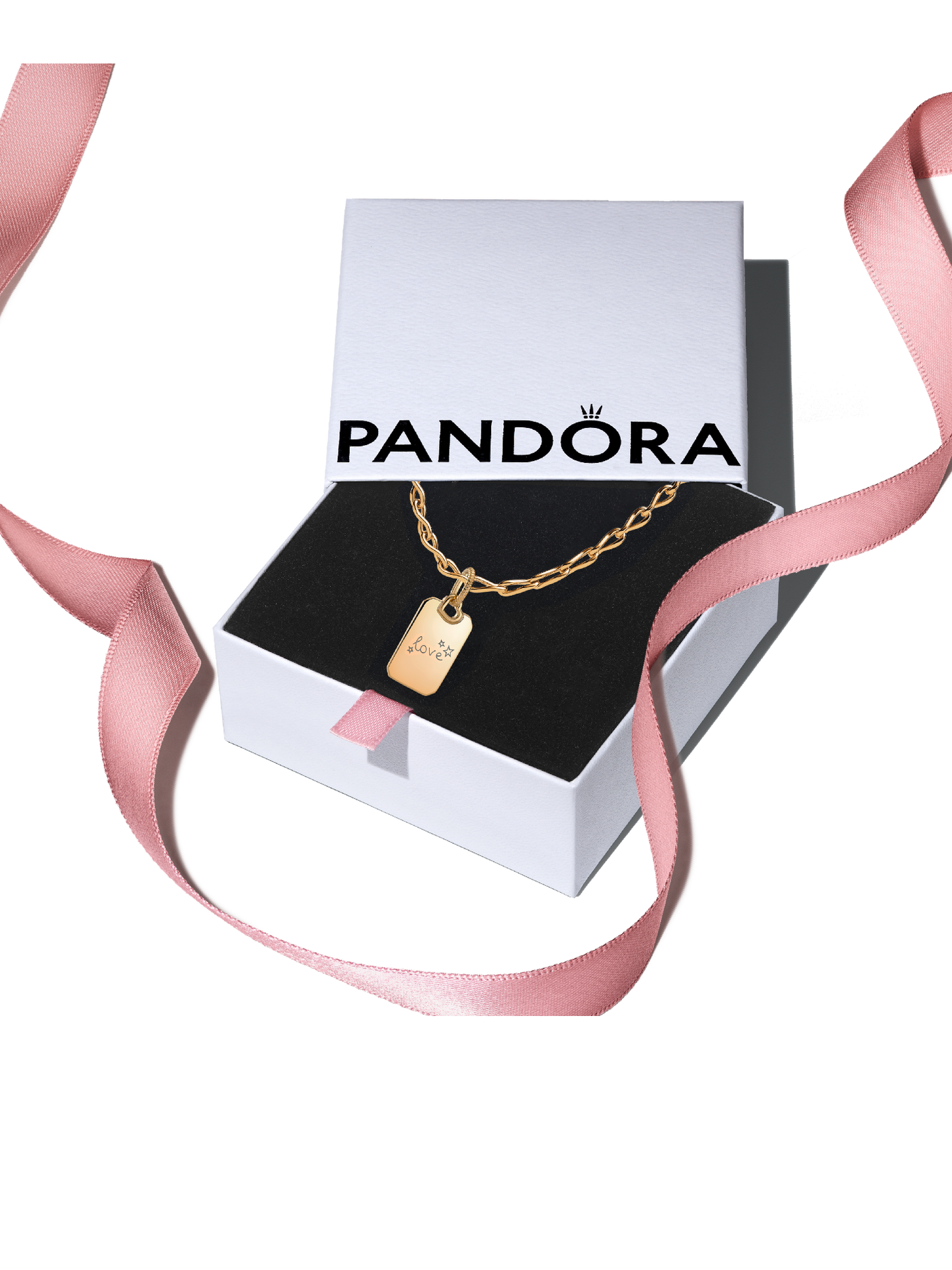 Женские колье Pandora Engravable Gold Plated Pendant & Gift Set, цвет: Позолоченный — фото 1