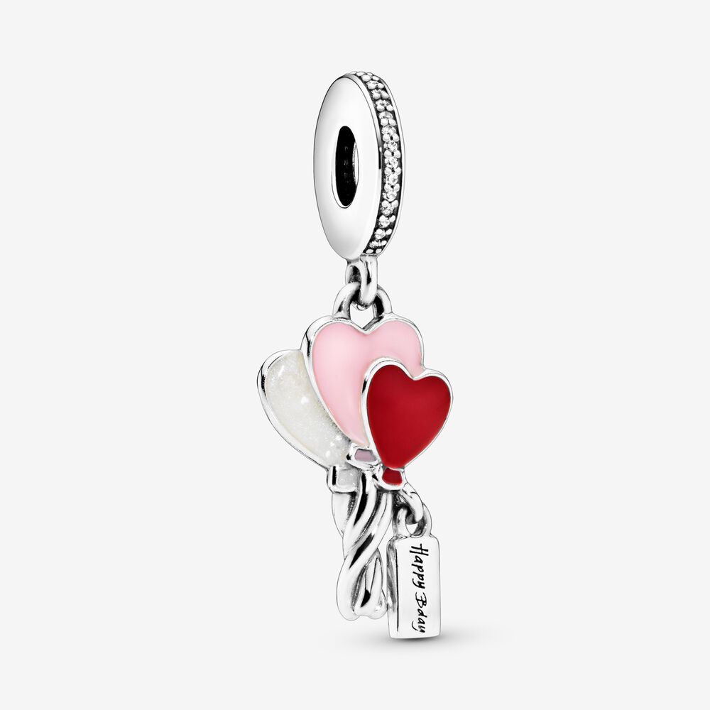 Heart Balloons Dangle Charm | Birthday Jewelry | Pandora US | Silver ...