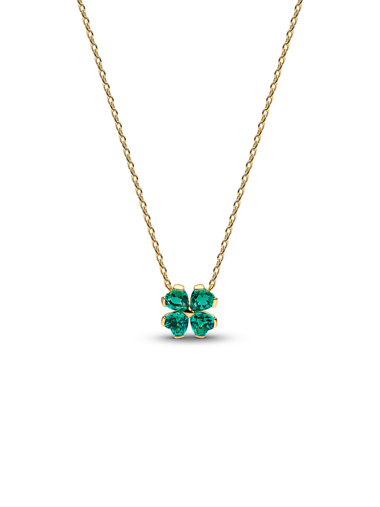 clover Green Lucky Clover Pendant Necklace | Gold plated | Pandora US