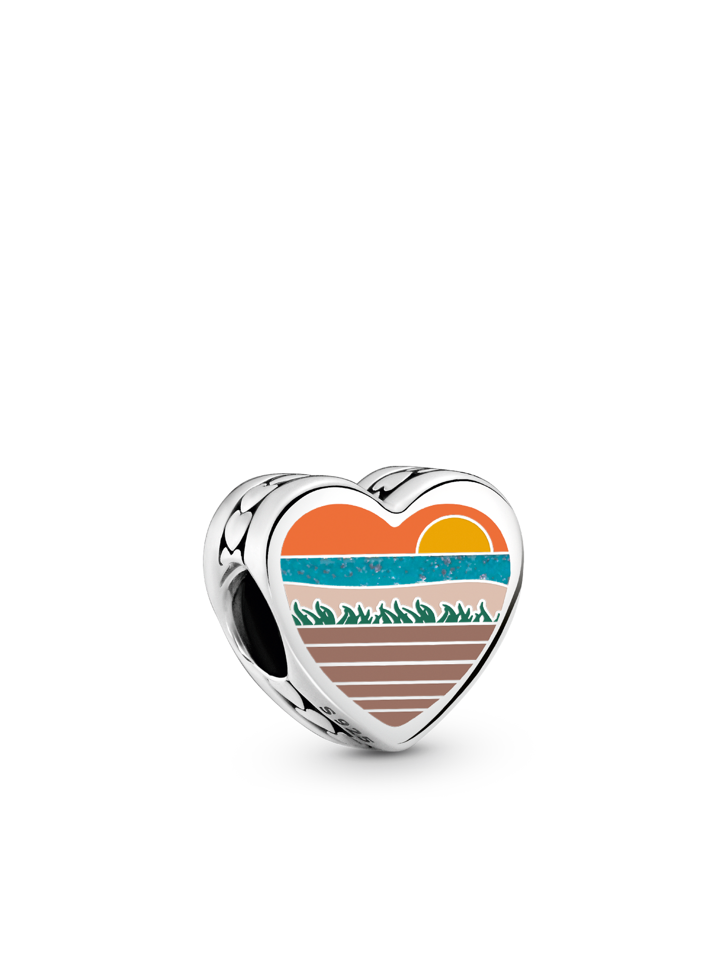 Женский шарм Pandora Delaware Heart Charm, цвет: Серебро