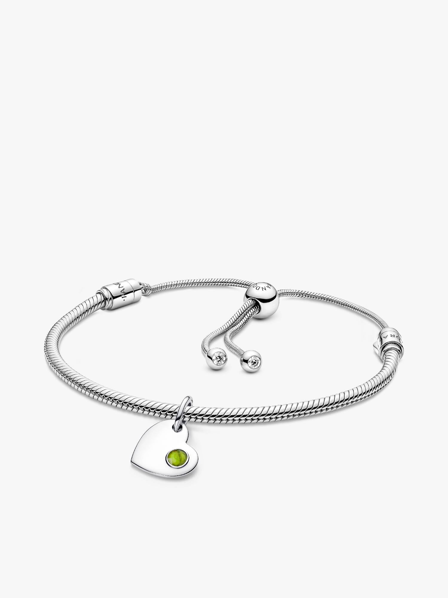 August Engravable Dangle Charm Bracelet Set