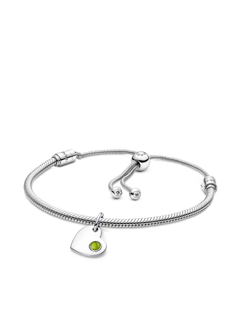 August Engravable Dangle Charm Bracelet Set