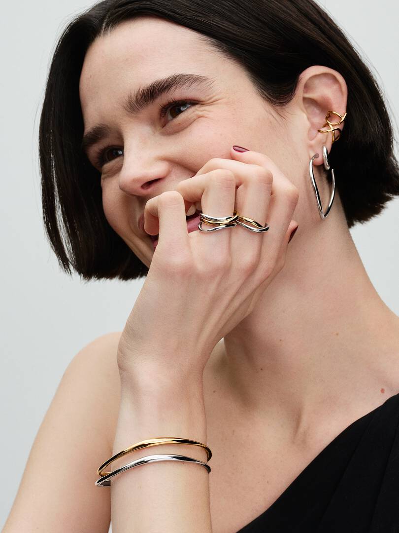 Two Tone Pandora Rings Two-tone Entwined Bands Ring | Two-tone | Pandora US