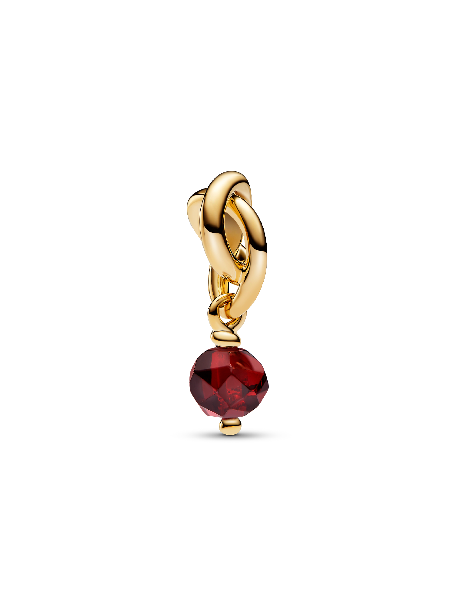 January Red Eternity Circle Dangle Charm