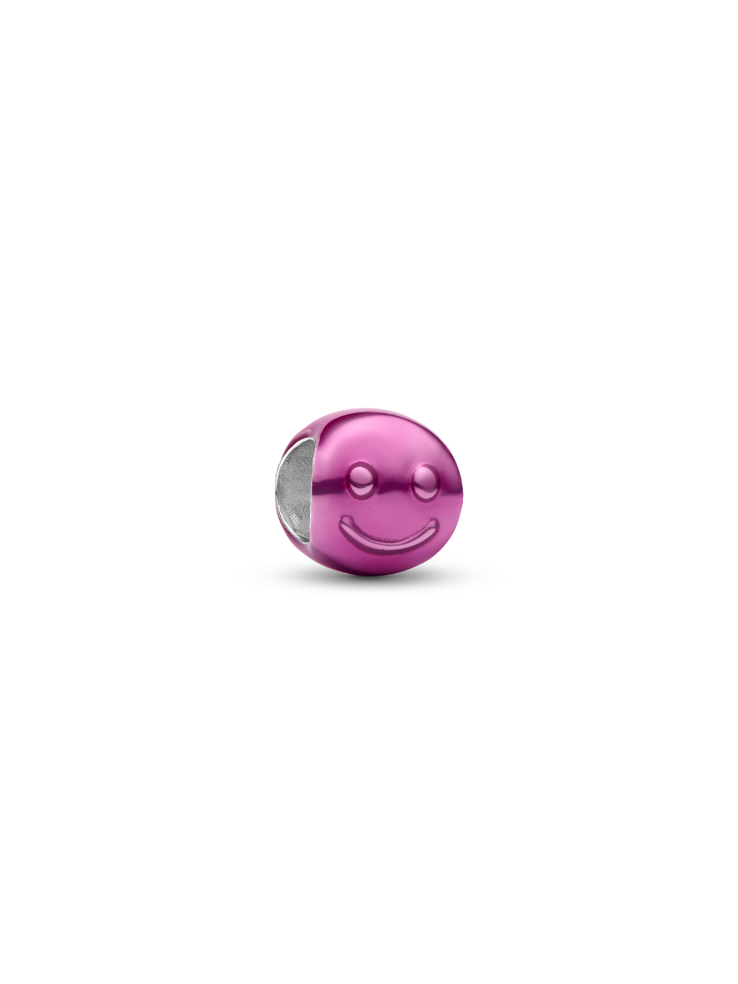 Pink Happy Face Mini Charm
