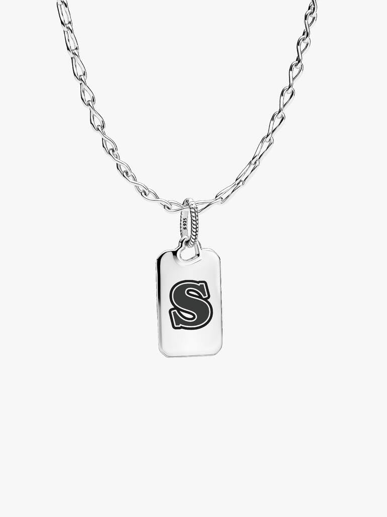 Letter S Rectangle Pendant