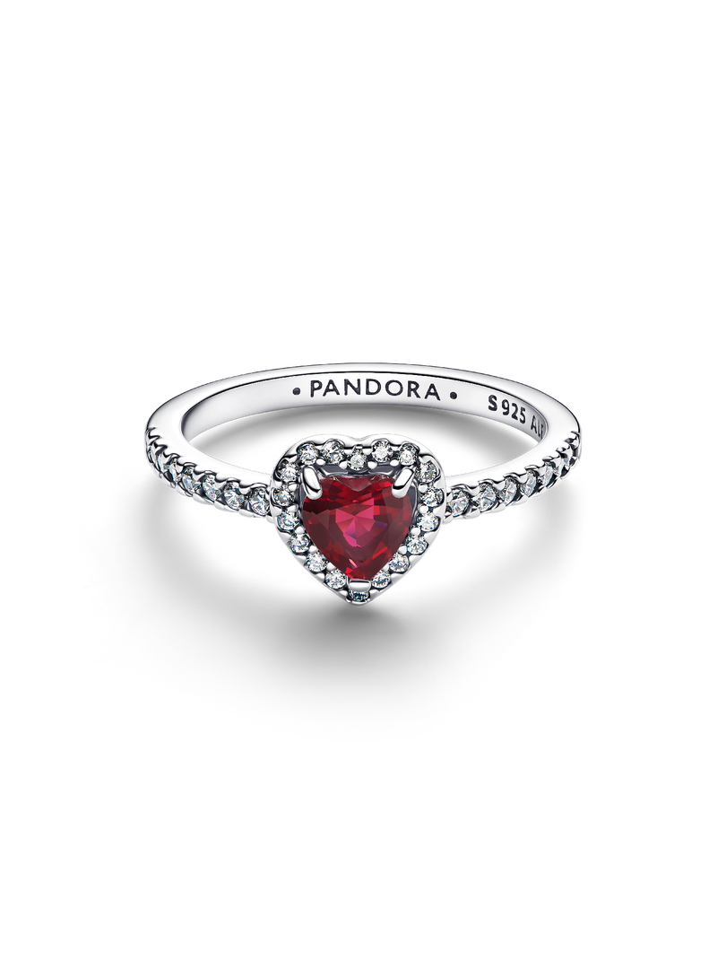 Elevated Fuchsia Rose Heart Ring